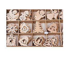 Прикраса новорічна дерев'яна (10 видів)