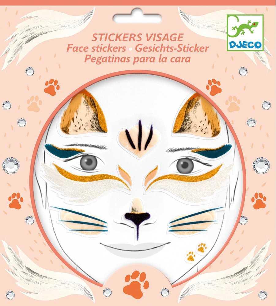 DJECO Набір наклейок для обличчя "Кішка"
