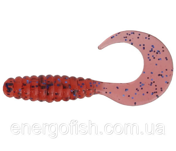 Силікон Mann's Twister 1'' 30шт. CTG RB 2.5см Red Black Glitter