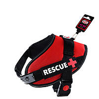 Шлея усиленная Pet Nova Rescue+ XL 70-90 см Красная