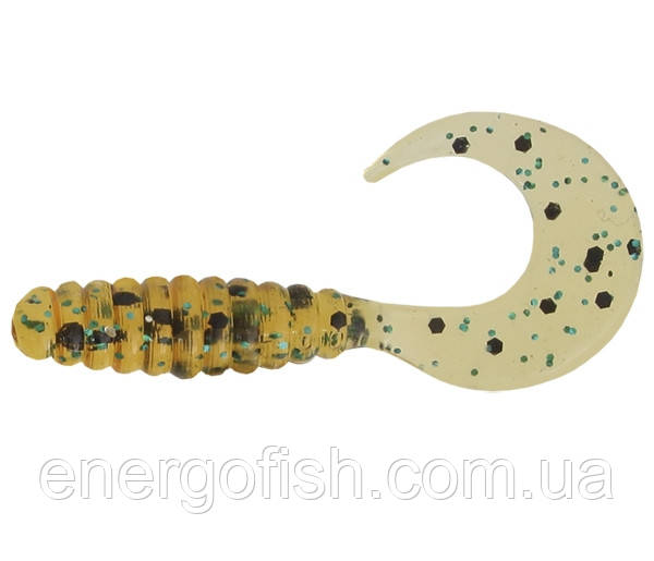 Силікон mann's Twister 1" 30шт CTG CP 2.5 см Golden Body Green - Black Glitter, фото 1