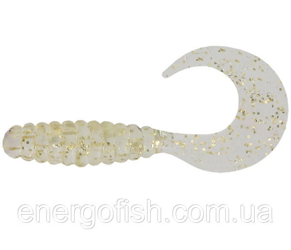 Силікон Mann's Twister 1'' 30шт. CTG CGMF 2.5см Clear Body Golden Glitter