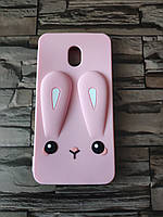 Чохол гумовий 3D Заєць для Meizu M6 Рожевий