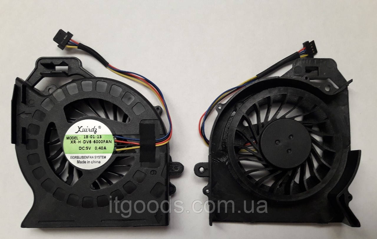 Вентилятор (кулер) XR-H-DV6-6000FAN для HP Pavilion DV6-6000 DV6-6050 DV6-6090 DV6-6100 DV7-6000 CPU