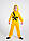 Дитячий карнавальний Ніндзяго, ніндзя жовтий р. 98-134 для хлопчика, фото 2