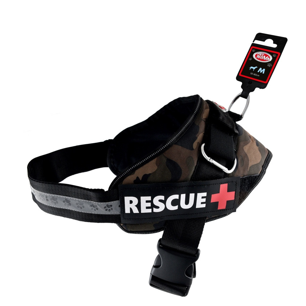 Шлея посилена Pet Nova Rescue+ L 65-80 см Камуфляж