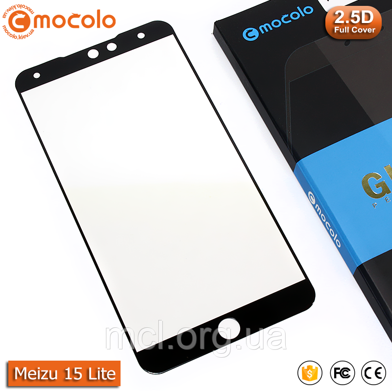 Захисне скло Mocolo Meizu 15 Lite (M15) Full cover (Black)