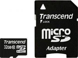 Картка пам'яті microSDHC Transcend 32 Gb 10class