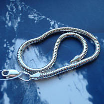 Срібний браслет, 195мм, 6 грам, плетіння Снейк, фото 3