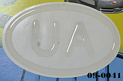 Автонаклейка UA поліуретан (прозорий)