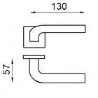 Ручка дверна DND by Martinelli JOY 02 - матовий нікель - JO14-ZNS, фото 2