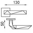 Ручка дверна DND by Martinelli LUXURY 02 - матовий хром - LU14-PCS, фото 2
