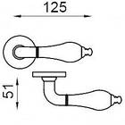 Ручка дверна DND by Martinelli MONICA - антична обробка/бежевий фарфор 467/12-AF+P8, фото 2