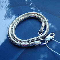 Срібний браслет, 175 мм, 6 грамів, плетіння Снейк, фото 3
