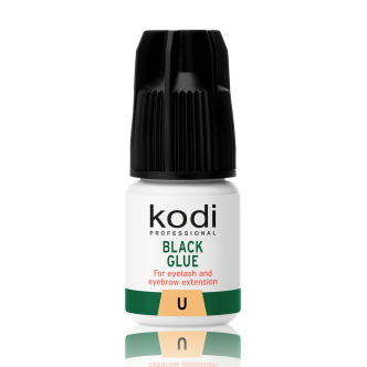 Kodi Professional Black Glue U - чорний клей для нарощування вій, 3 мл