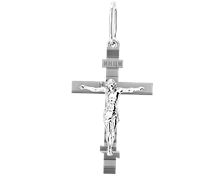 Хрест срібний православний з розп'яттям 50229