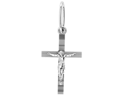 Хрест срібний православний з розп'яттям