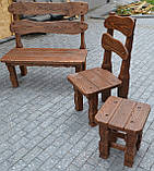 Табурет із дерева для дому, фото 2