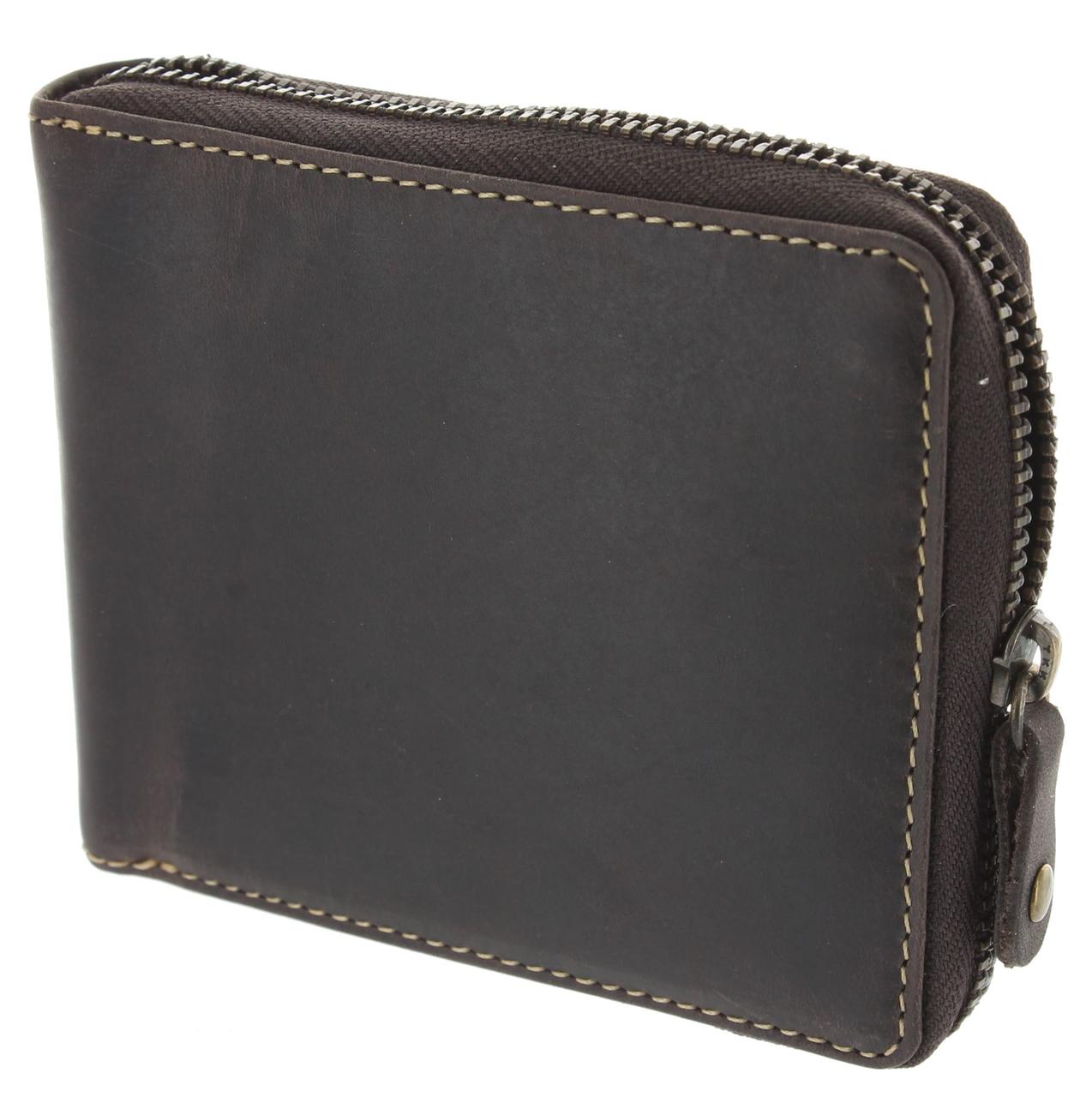 Чоловічий гаманець на блискавці Visconti 702 oil brown (Великобританія)