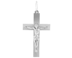 Хрест срібний православний з розп'яттям