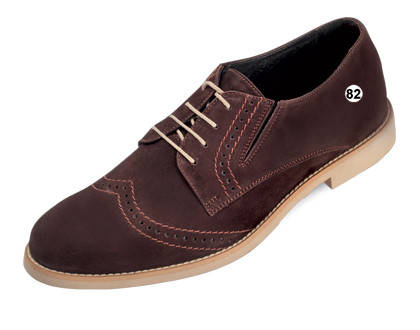 Туфлі чоловічі 44 розмір з натуральної шкіри-нубука коричневі МЗС 11614., фото 2