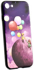 Чохол-накладка YCT для iPhone 7/8 (4.7") TPU+PC з тисненням Космос шаріки, фото 5