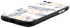 Чохол-накладка YCT для iPhone 7/8 (4.7") TPU+PC з тисненням Квіти - білий фон, фото 6