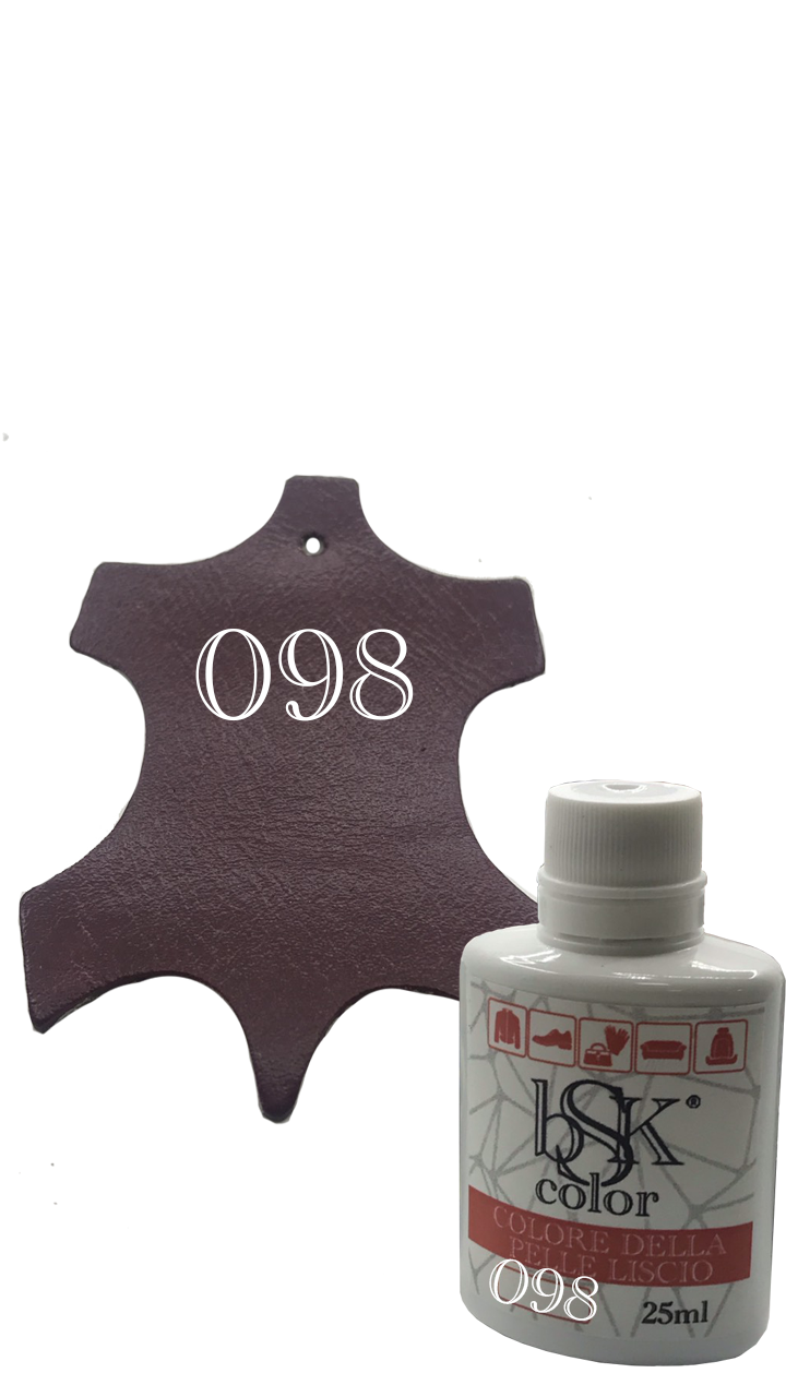 Фарба для гладкої шкіри бордово-коричневий 25ml No098, фото 1