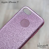 Силіконовий чохол накладка Elysian rain для Apple iPhone 7 (рожевий з блискітками)