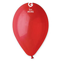 Куля повітряна червона — без малюнка, пастель, 12" (30 см)