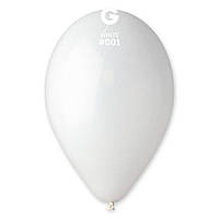 Куля повітряна білий - без малюнка, пастель, 12" (30см)