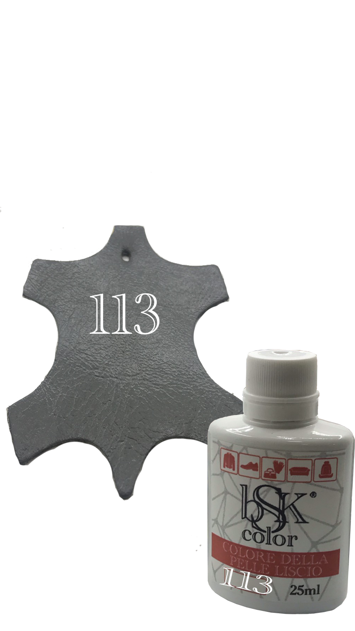 Фарба для гладкої шкіри Bsk color кольору сірий-цемент 25 мл No113