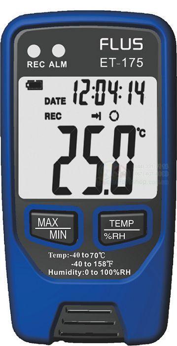 Регистратор температуры и влажности FLUS ET175 (-40°C~70°C; 0-100%) 32000 точек - фото 1 - id-p831924140