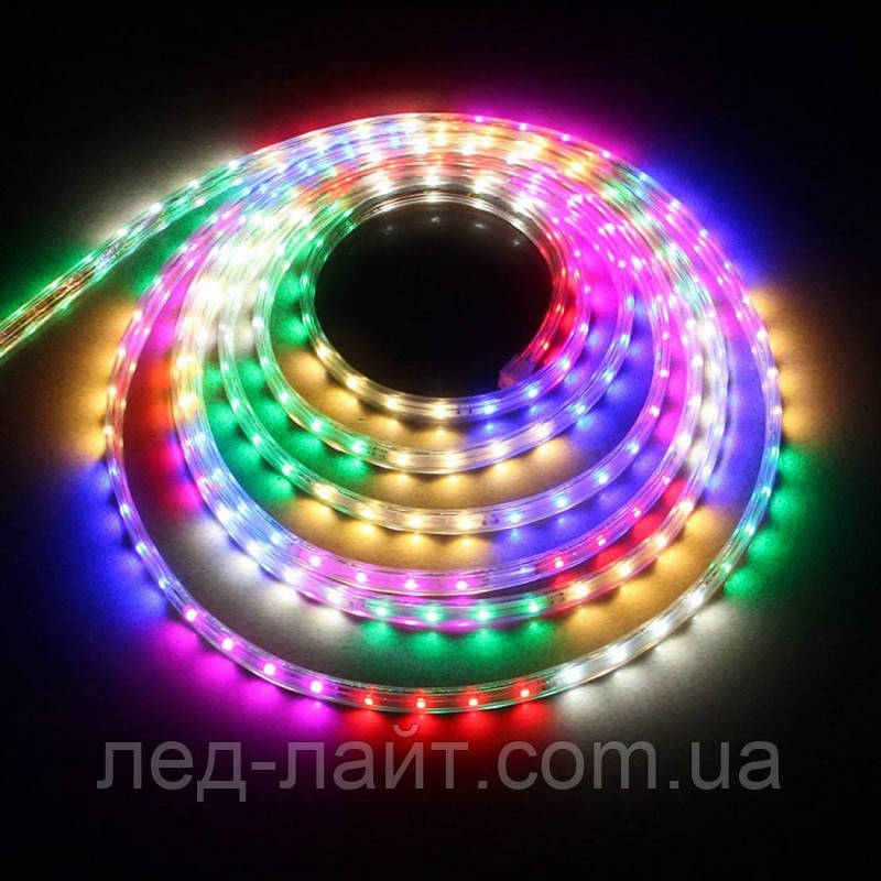 Комплект 10м: разноцветная LED лента 220В IP66 + контроллер - фото 4 - id-p832264321