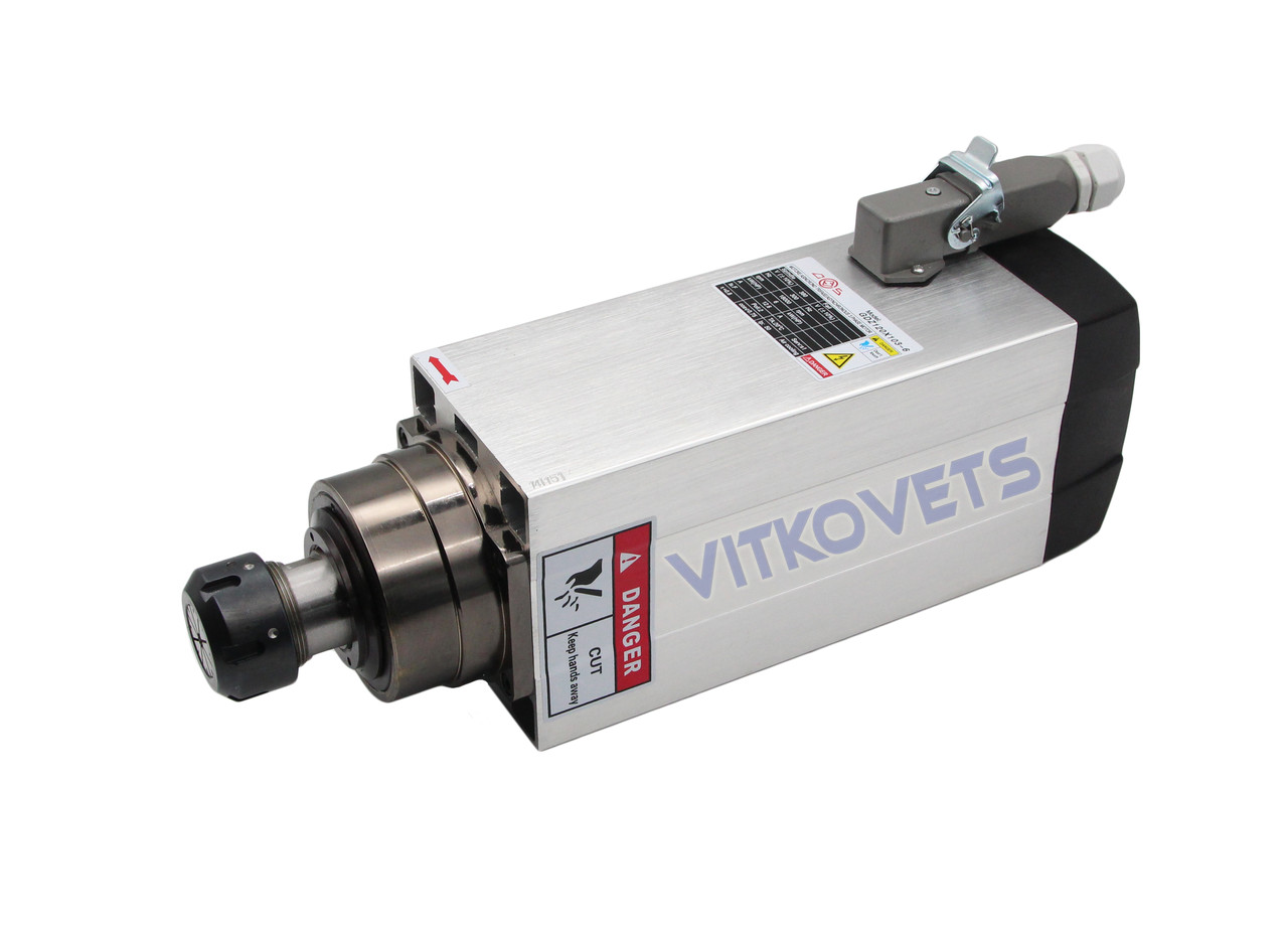 Шпиндель GDZ120X103-6, 6 kw, 12.6А, ER32 з повітряним охолодженням, 4 керамічні підшипники