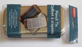 Пенал для олівц. Derwent  металевий двохрівневий (33ол-d9мм або 42ол-d8мм) D-2300582