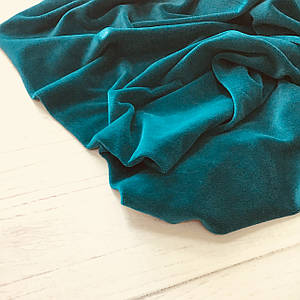 Велюр бавовняний смарагдовий (шир 1,8 м)