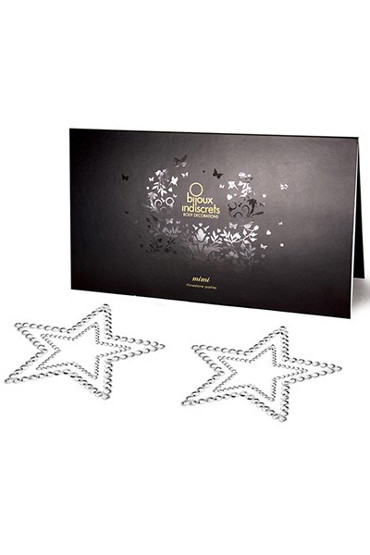 Наклейки на соски Bijoux Mimi Star сріблясті, фото 1