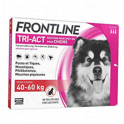Крап. Merial Frontline Tri-Act Меріал Фронтлайн Три-Акт для собак від комарів і кліщів 40-60кг