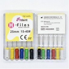 H-Files FlyDent 25 mm 15-40# 6шт/уп