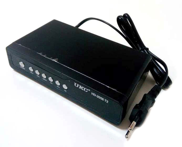 Тюнер цифровий UKC DVB-T2 2058 Metal з підтримкою wi-fi адаптера