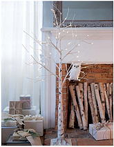 Новорічне декоративне дерево-гірлянда "Береза" 180 см 96 Led IP 44, фото 2