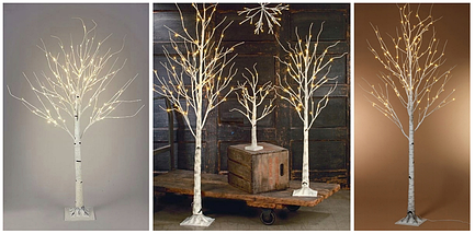 Новорічне декоративне дерево-гірлянда "Береза" 180 см 96 Led IP 44, фото 3