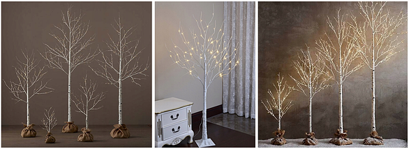 Новорічне декоративне дерево-гірлянда "Береза" 180 см 96 Led IP 44, фото 5