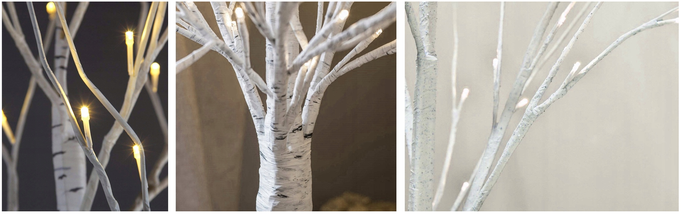 Новорічне декоративне дерево-гірлянда "Береза" 180 см 96 Led IP 44, фото 4