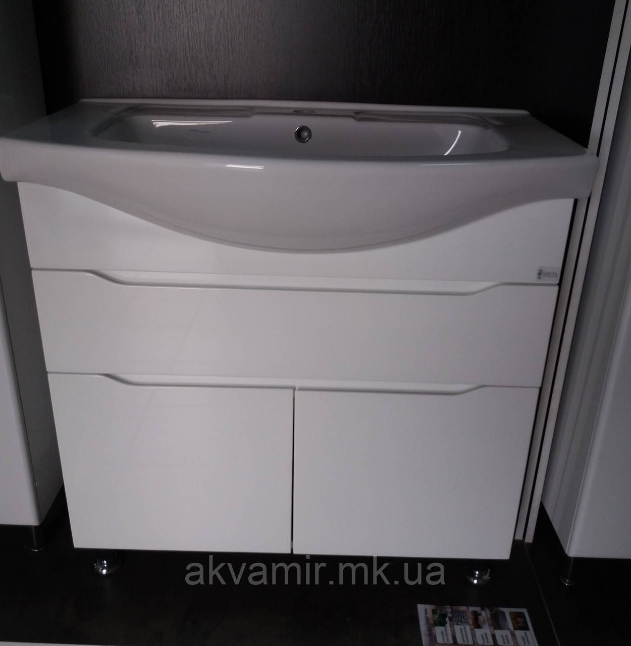 Тумба Ніколь M-серія 85 см з умивальником "Изео 85", фото 1