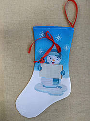 Ч-13. Новорічний чобіток під вишивку.