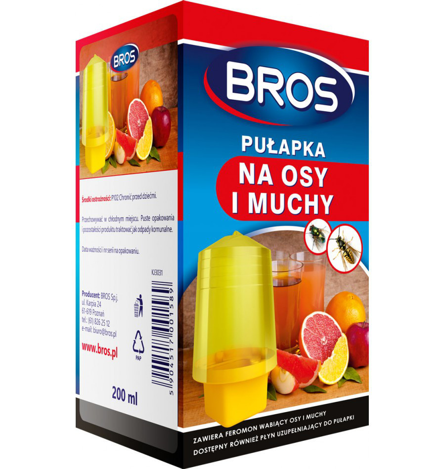 Пастка для мух і ос з рідиною Bros, фото 1