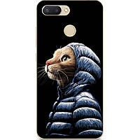 Силіконовий чохол для Xiaomi Mi 8 Lite з малюнком Кіт у куртці