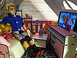 Крашений ляльковий будиночок "Великий Особливик Барбі LUX" з меблями, шпалерами, текстилем і шторками, фото 7